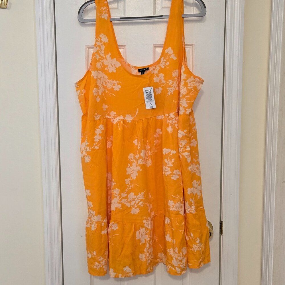 NWT Torrid yellow floral tiered tank dress - Size 2 - Picture 2 of 6